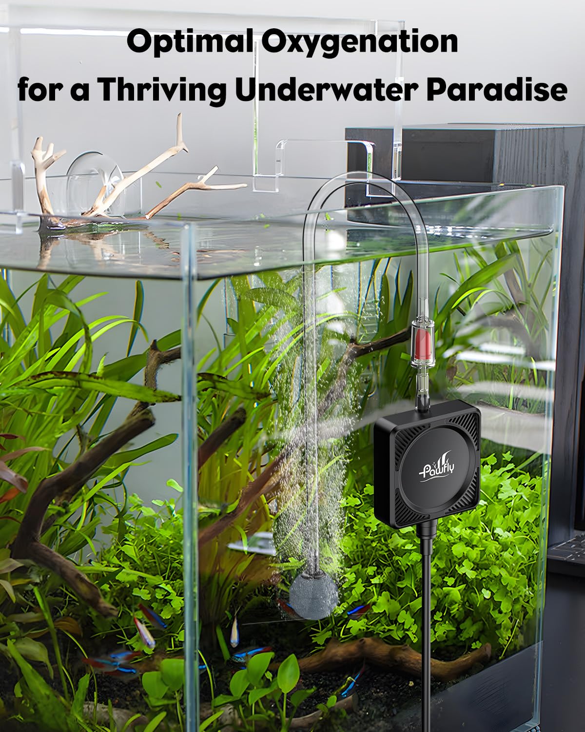 Nano Silent Aquarium Air Pump, 1.3 W 450 mL/min X292881