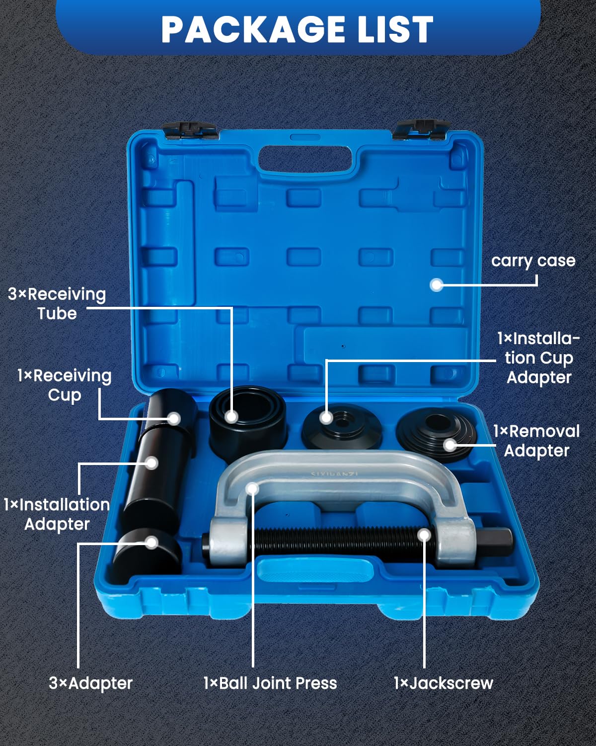 10-Piece Ball Joint Press and Removal Kit V245