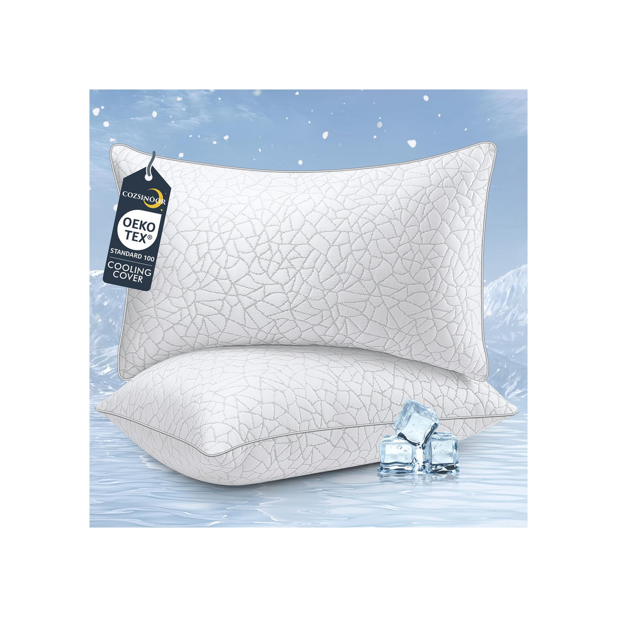 King Size Down Alternative Pillows Set of 2 U816840