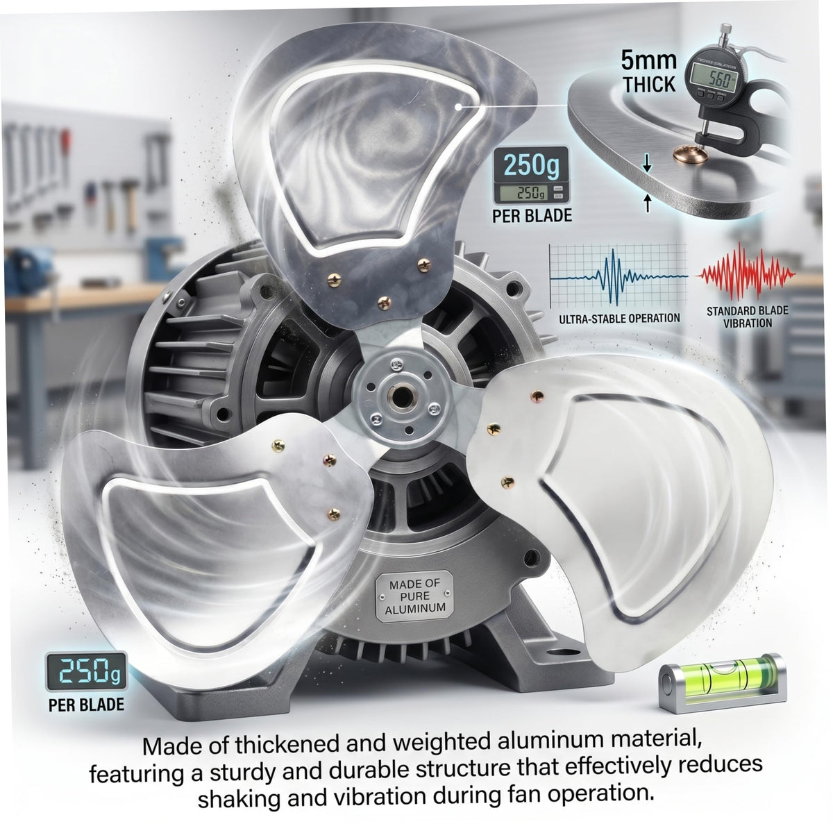 20 Inch Aluminum Alloy Replacement Fan Blade K313
