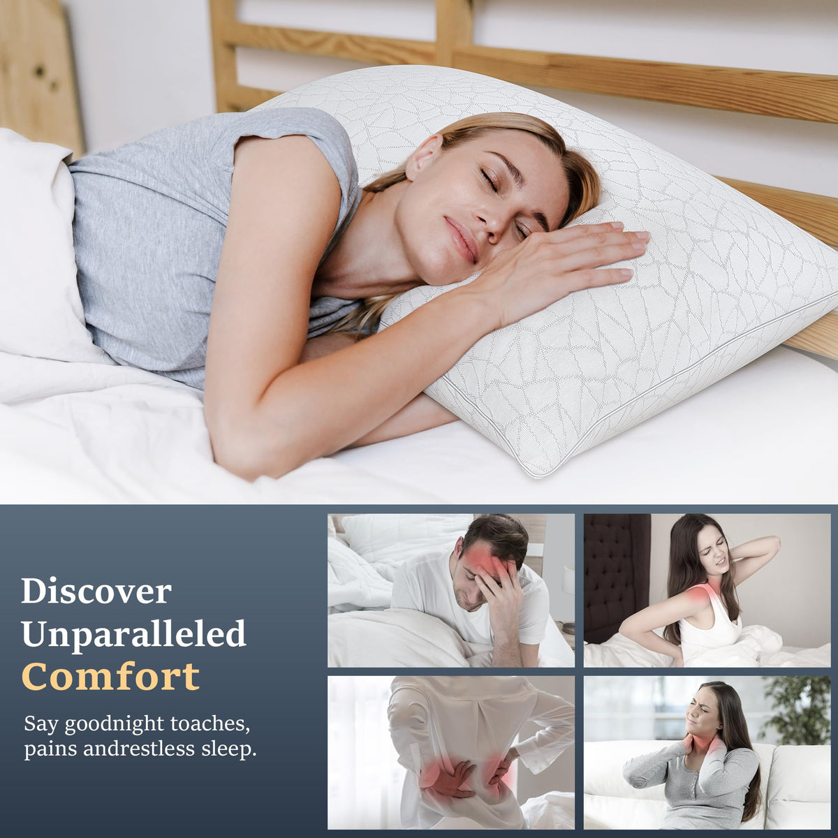 King Size Down Alternative Pillows Set of 2 U816840