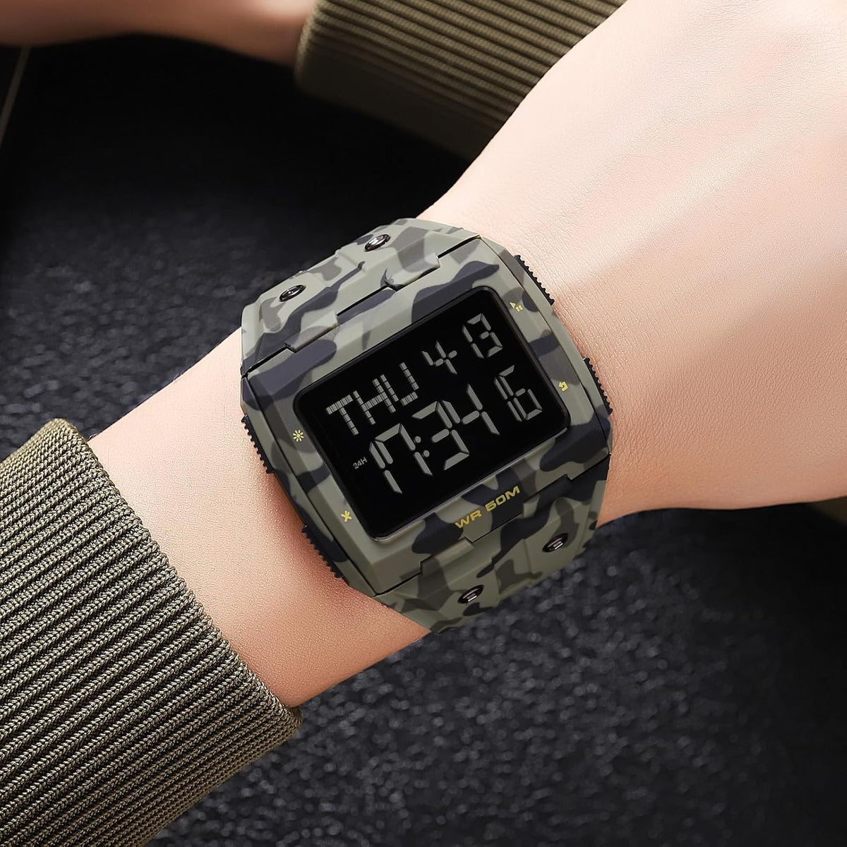 Large Face 5ATM Water Resistant Digital Mens Watch X827