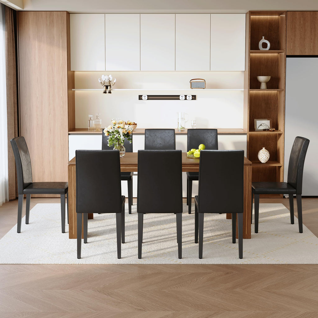 9 Piece Dining Table Set with 8 Pu Leather Chairs K1847