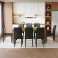 9 Piece Dining Table Set with 8 Pu Leather Chairs K1847