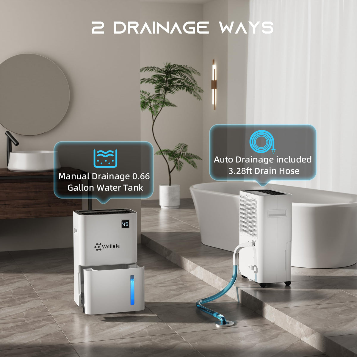 50 Pint Dehumidifier with Drain Hose F65765