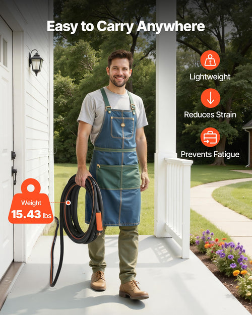 100 ft 5/8" Heavy Duty 4-Layer Rubber Garden Hose M4898