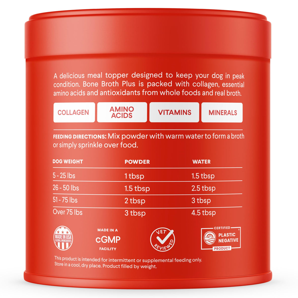 Bone Broth Plus for Dogs 8 oz U30272