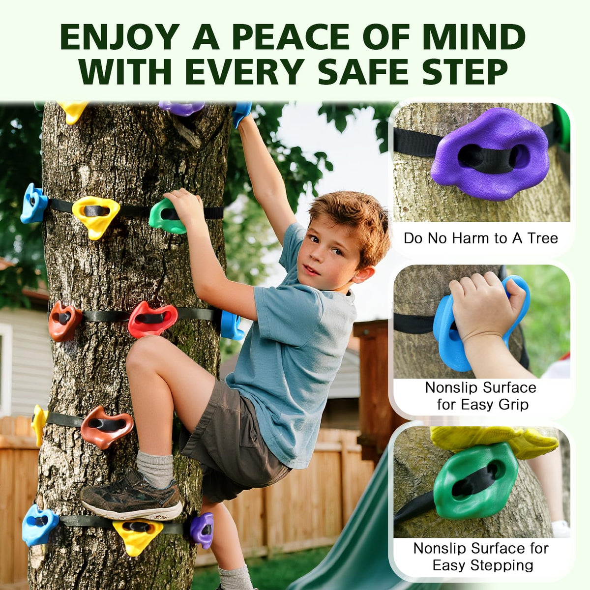 20 Tree Climbing Holds with 6 Ratchet Straps K49247