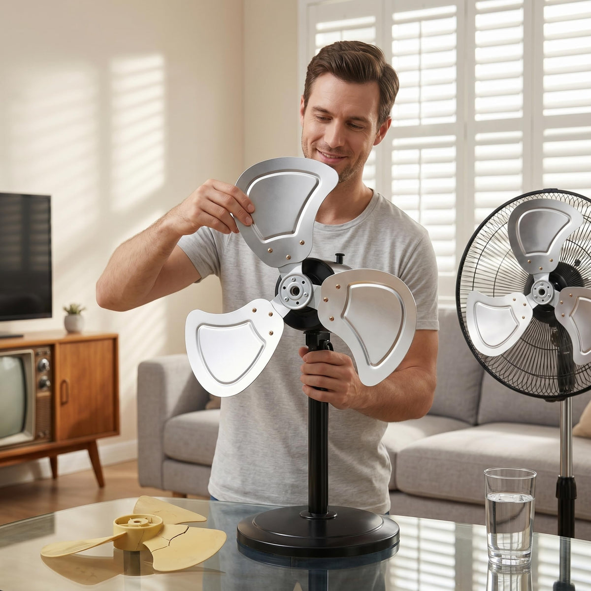 20 Inch Aluminum Alloy Replacement Fan Blade K313