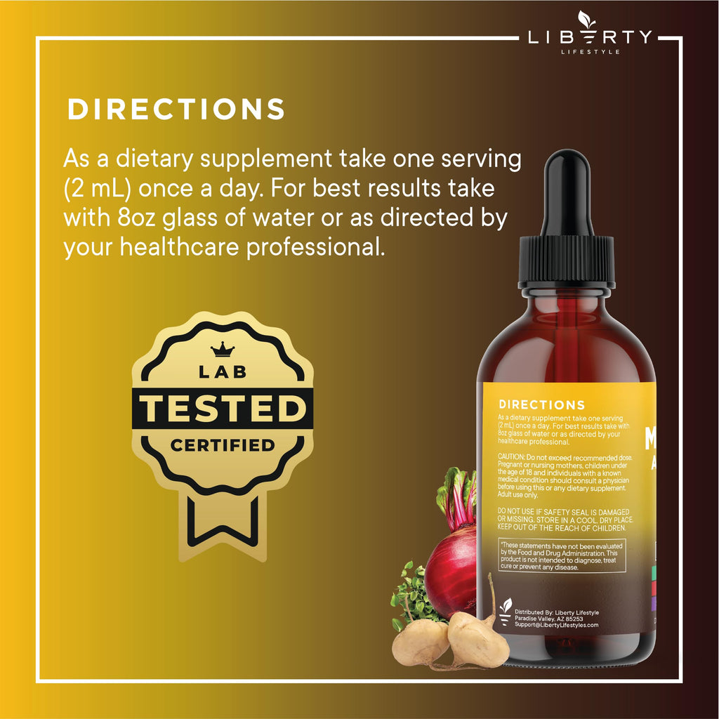 Organic Maca Root Liquid Drops with Ashwagandha 2oz G738162