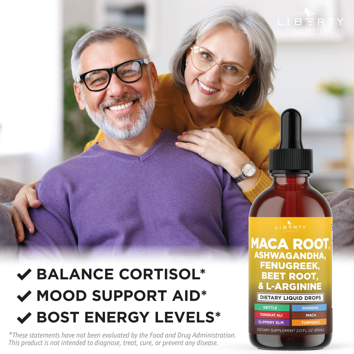 Organic Maca Root Liquid Drops with Ashwagandha 2oz G738162