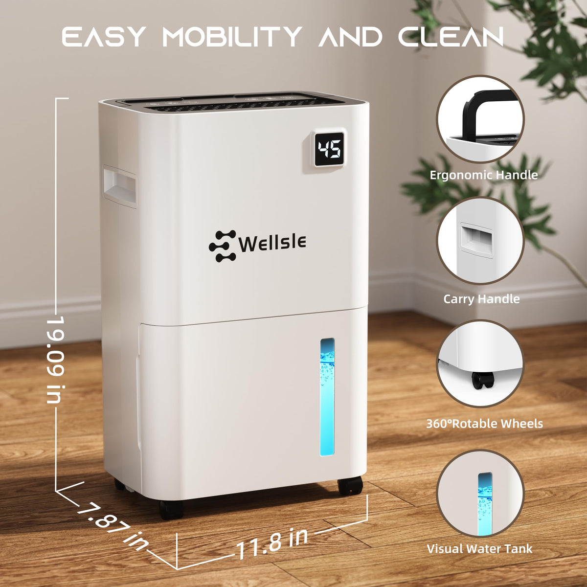 50 Pint Dehumidifier with Drain Hose F65765