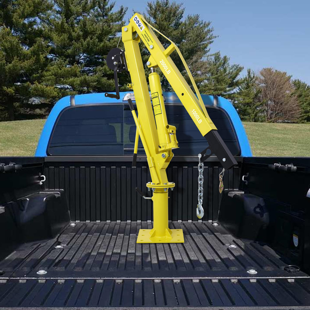 2000 lbs Folding Truck Crane with Hydraulic Winch Z309959