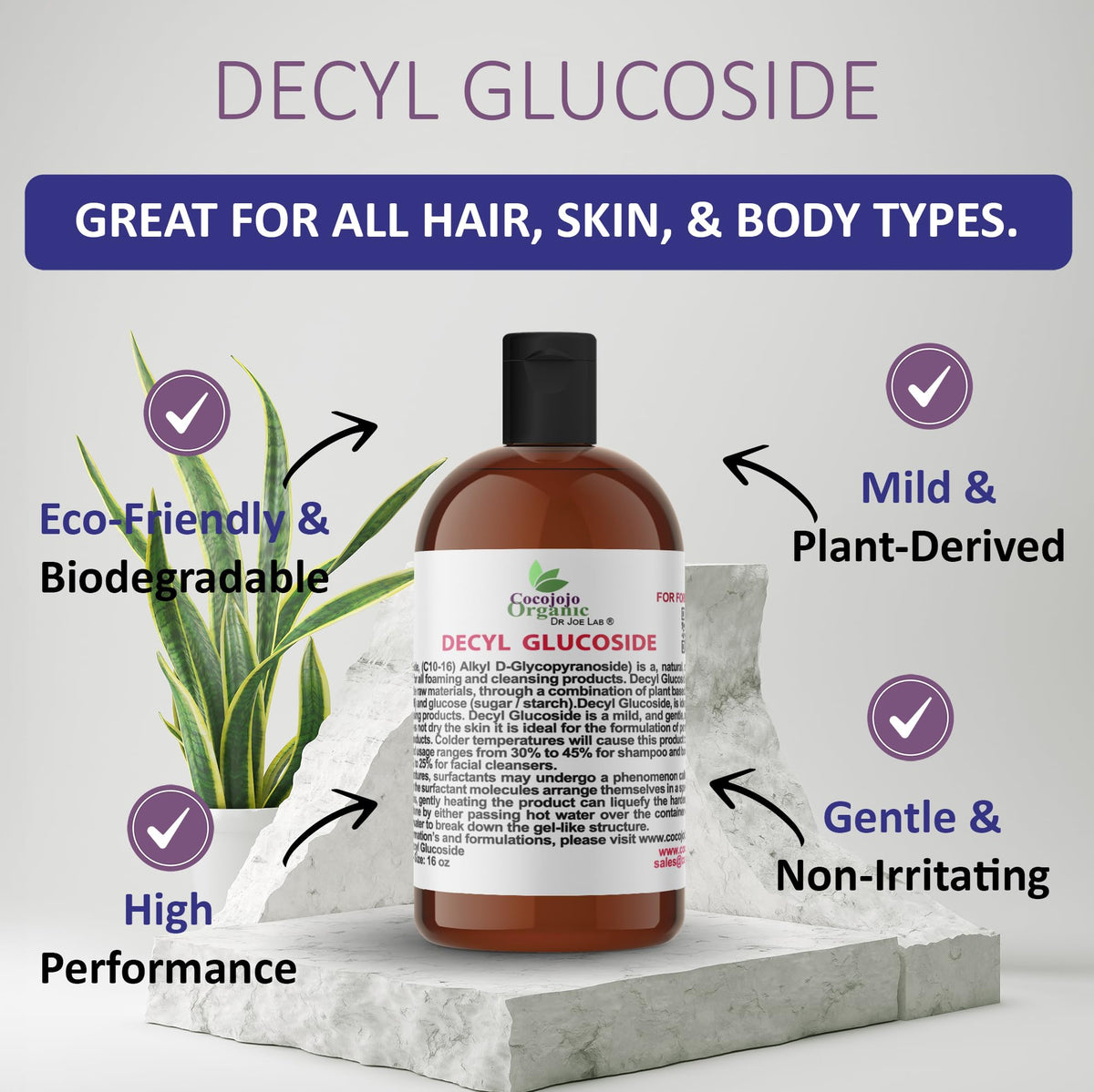 Decyl Glucoside Natural Surfactant 16 Oz T49497