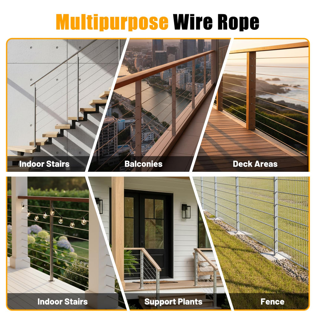1/8" Stainless Steel Cable 1000FT T316 Wire Rope B4141