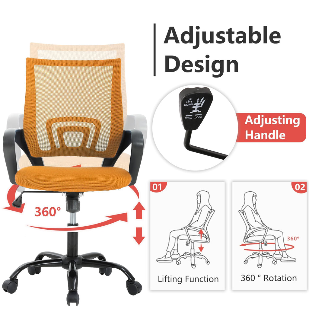 Orange Mesh Ergonomic Office Chair T22967