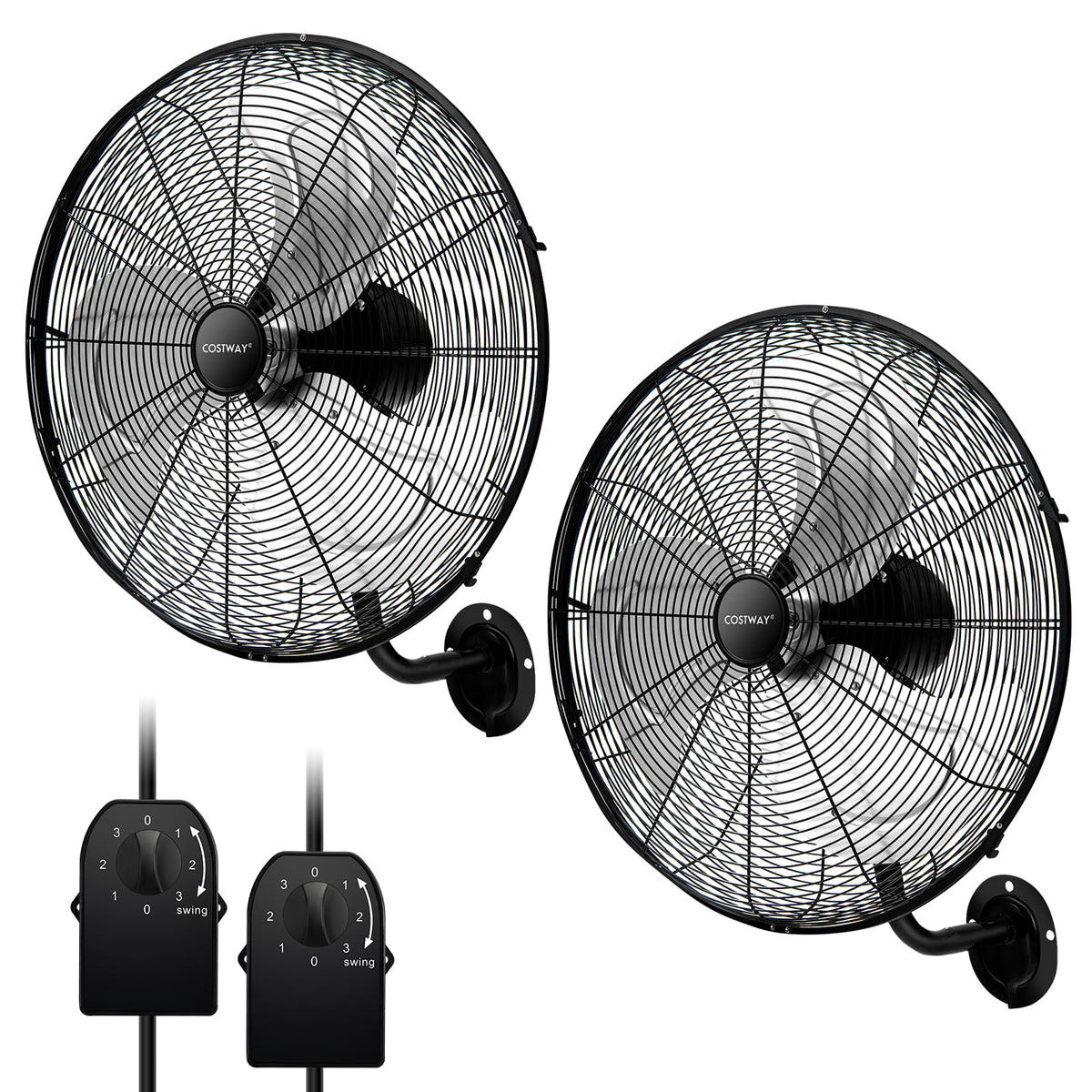 20-inch 3 Speed Metal Wall Mount Fan V8476