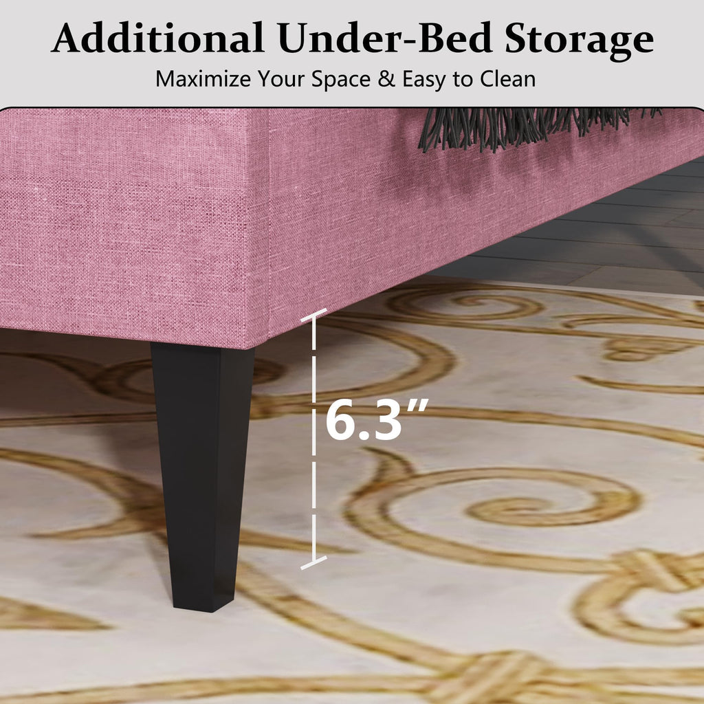 Twin Upholstered Platform Bed S907996
