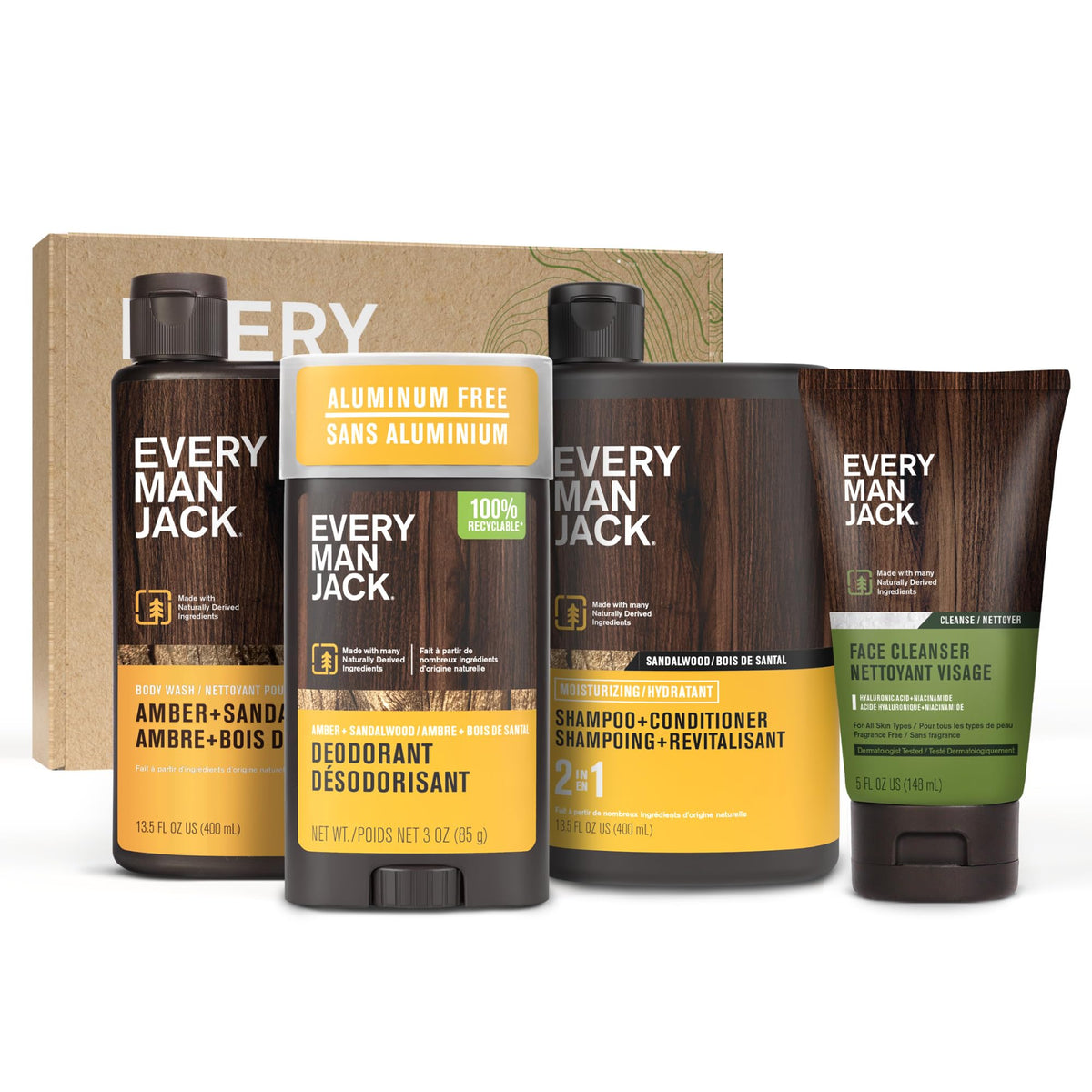 Amber Sandalwood Bath and Body Shower Gift Set E77644