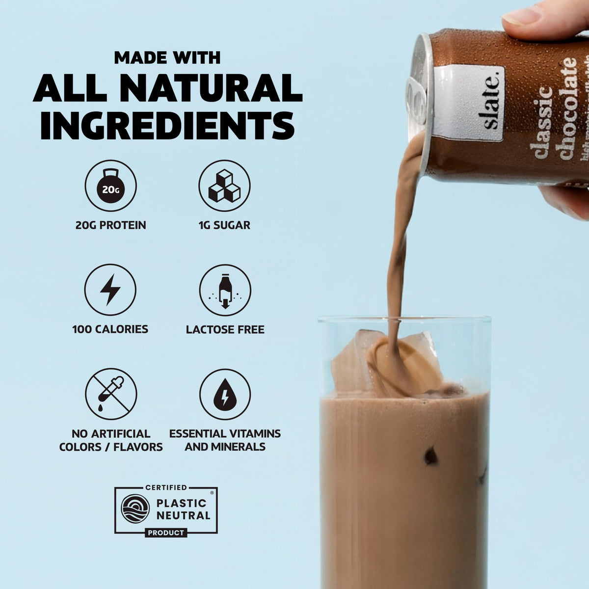 High Protein Milk Shake Classic Chocolate 12 Cans 11 fl oz T843