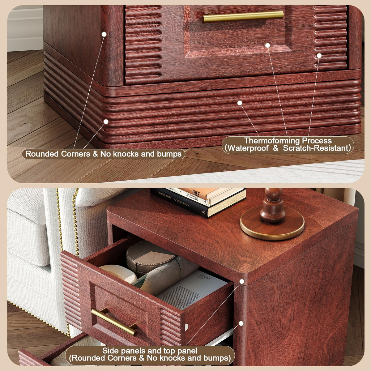 2 Drawer Nightstand H4601