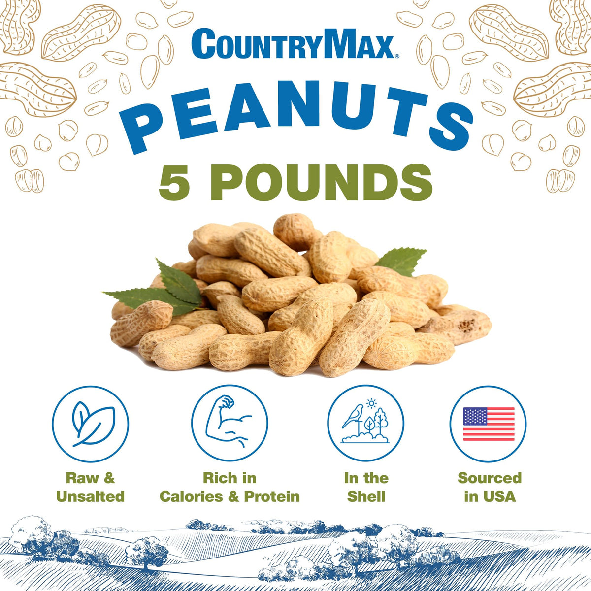 5LB In-Shell Raw Peanuts G720