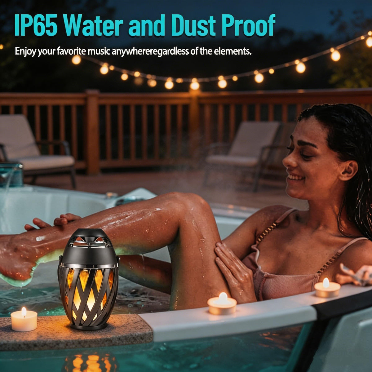2 Pack Waterproof Wireless Bluetooth Outdoor Speakers U950