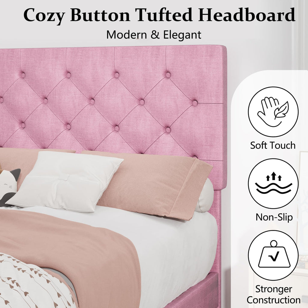 Twin Upholstered Platform Bed S907996