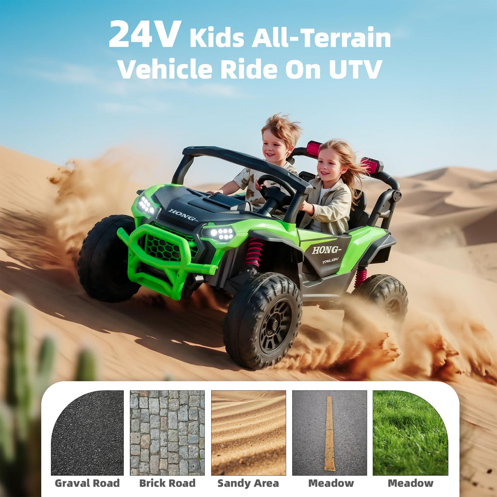 24V Two-Seater Kids UTV Off-Road Electric Car C622746