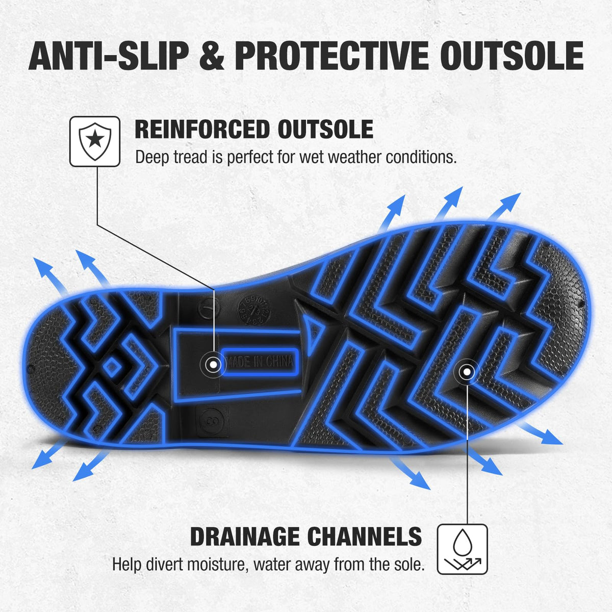 Men's Steel Toe Waterproof Rubber Boots L454