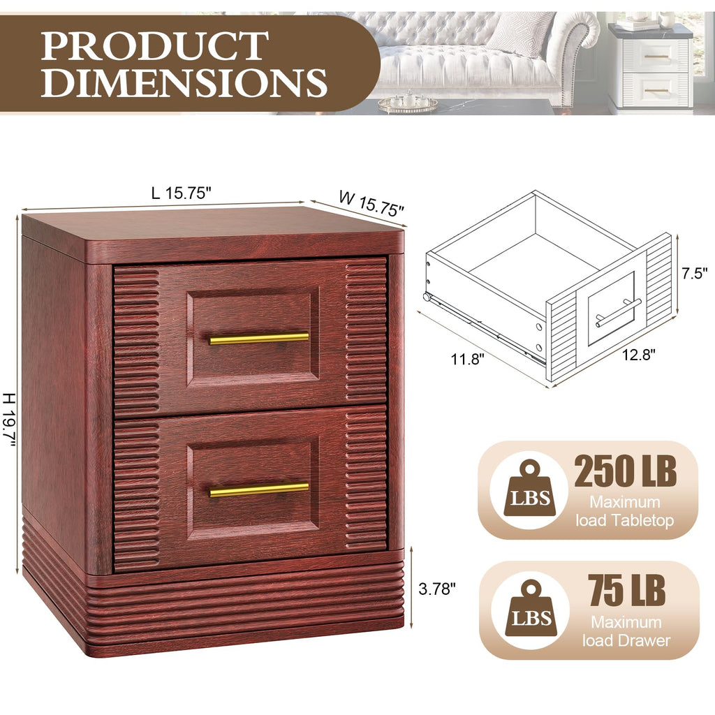 2 Drawer Nightstand H4601