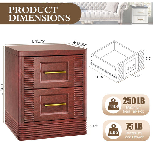2 Drawer Nightstand H4601