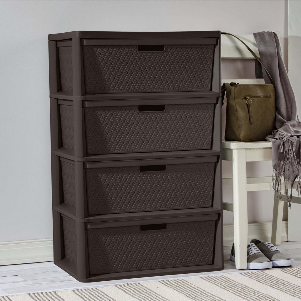 Brown 4 Drawer Storage Tower I298884