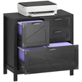 Black 4 Drawer File Cabinet Y452
