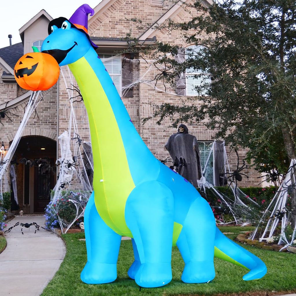 10 FT Animated Inflatable Dinosaur Pumpkin W695