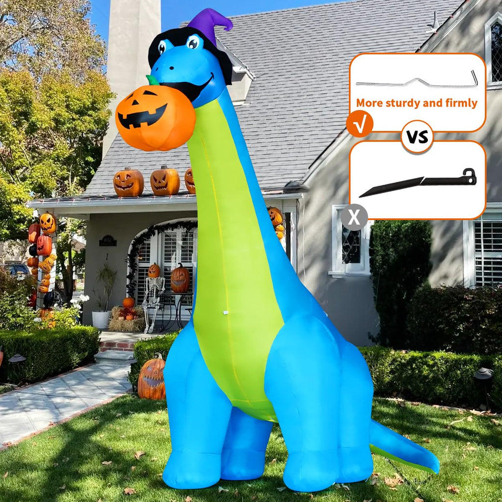 10 FT Animated Inflatable Dinosaur Pumpkin W695