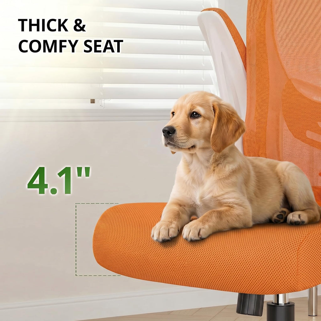 Ergonomic Breathable Mesh Office Chair with Flip-Up Arms D9821