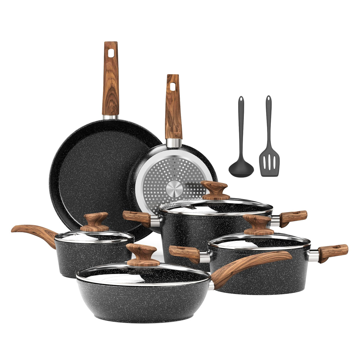 12 Pcs Non Stick Induction Cookware Set T653145