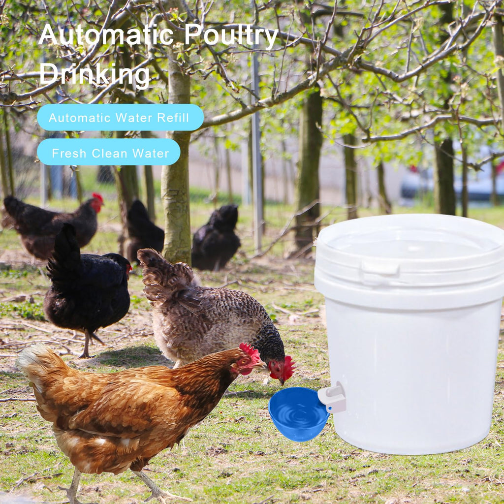 8 Packs Blue Large Chicken Waterer Cups I6324