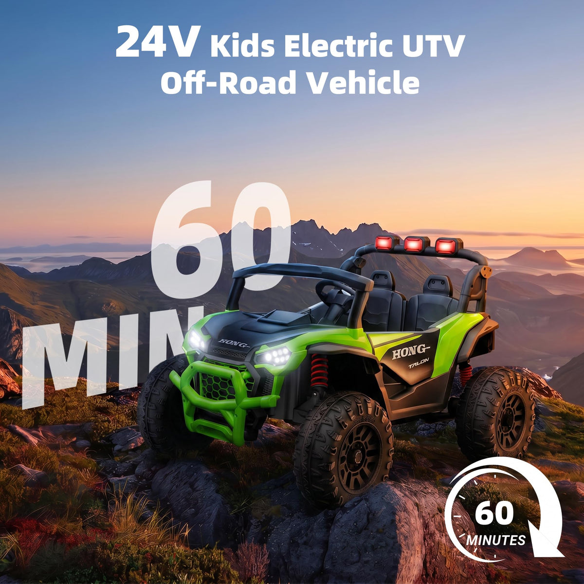 24V Two-Seater Kids UTV Off-Road Electric Car C622746