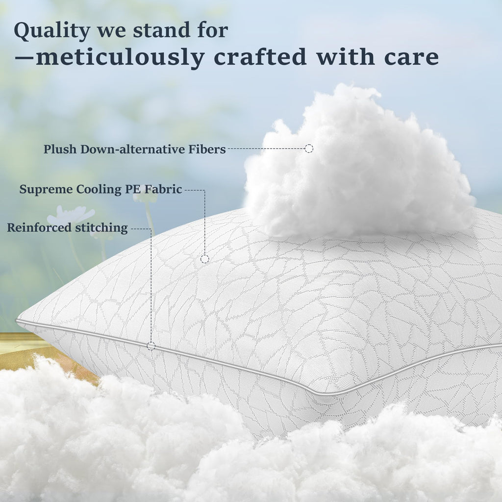 King Size Down Alternative Pillows Set of 2 U816840