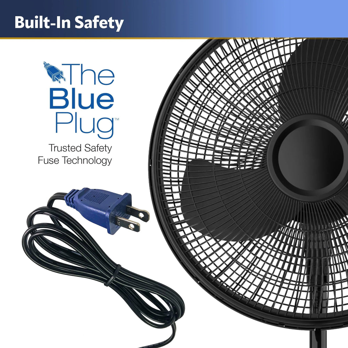 16" Oscillating Adjustable Pedestal Fan D398