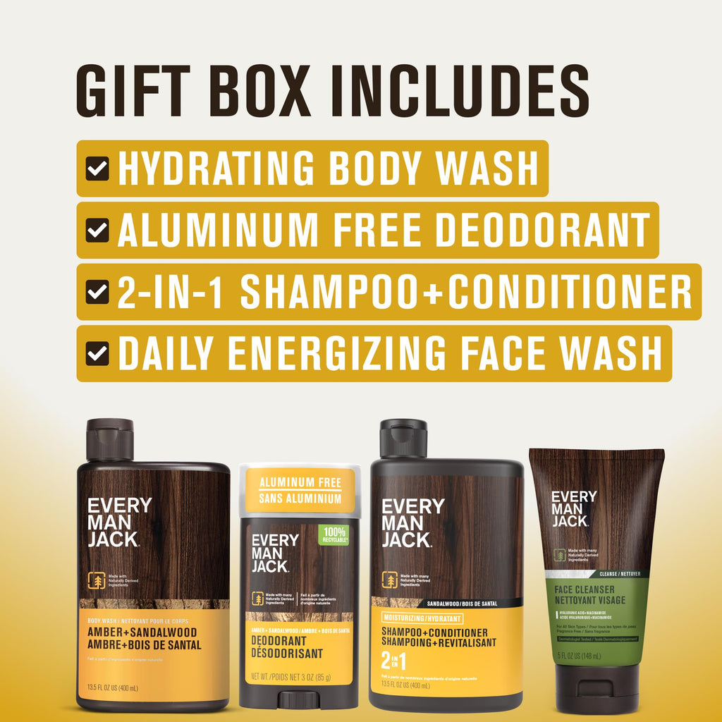 Amber Sandalwood Bath and Body Shower Gift Set E77644