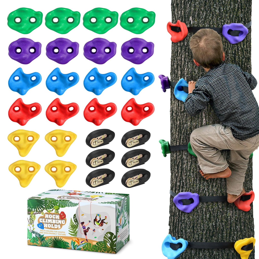 20 Tree Climbing Holds with 6 Ratchet Straps K49247