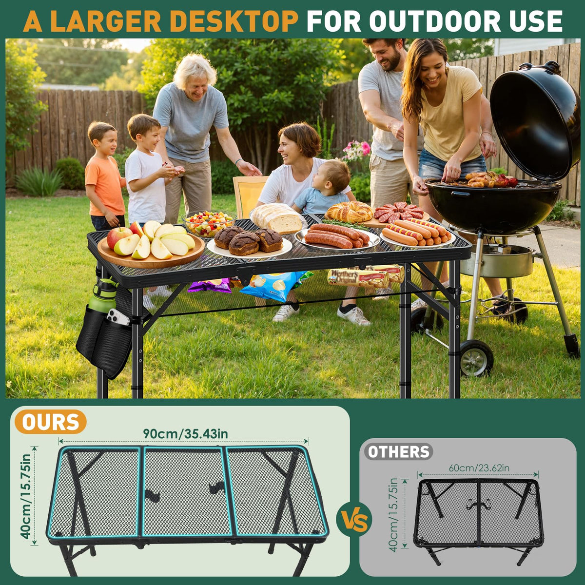 3ft Aluminum Folding Camping Table A732