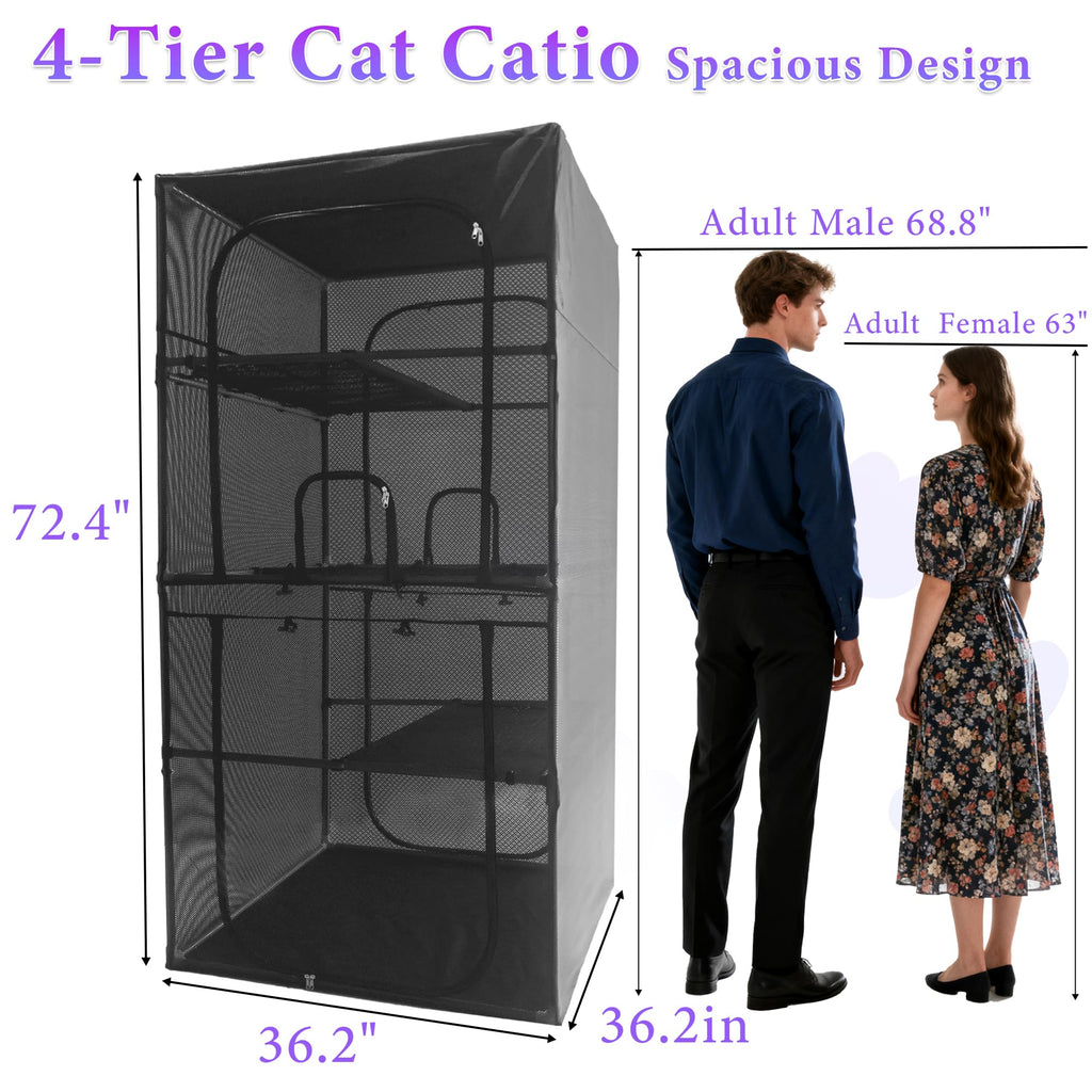 Outdoor Cat Enclosure 72.4" H Z7674