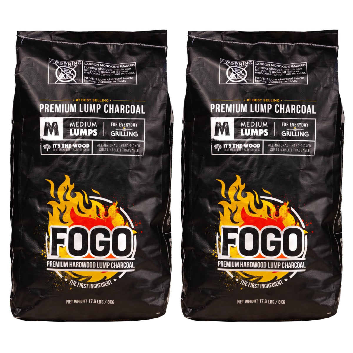 17.6 Pound 2-Pack Hardwood Lump Charcoal P9108