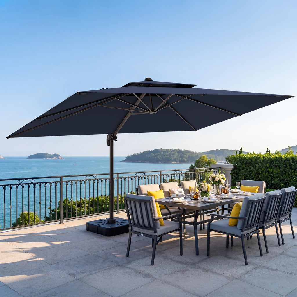 10x13 FT Cantilever Patio Umbrella with Base B68996