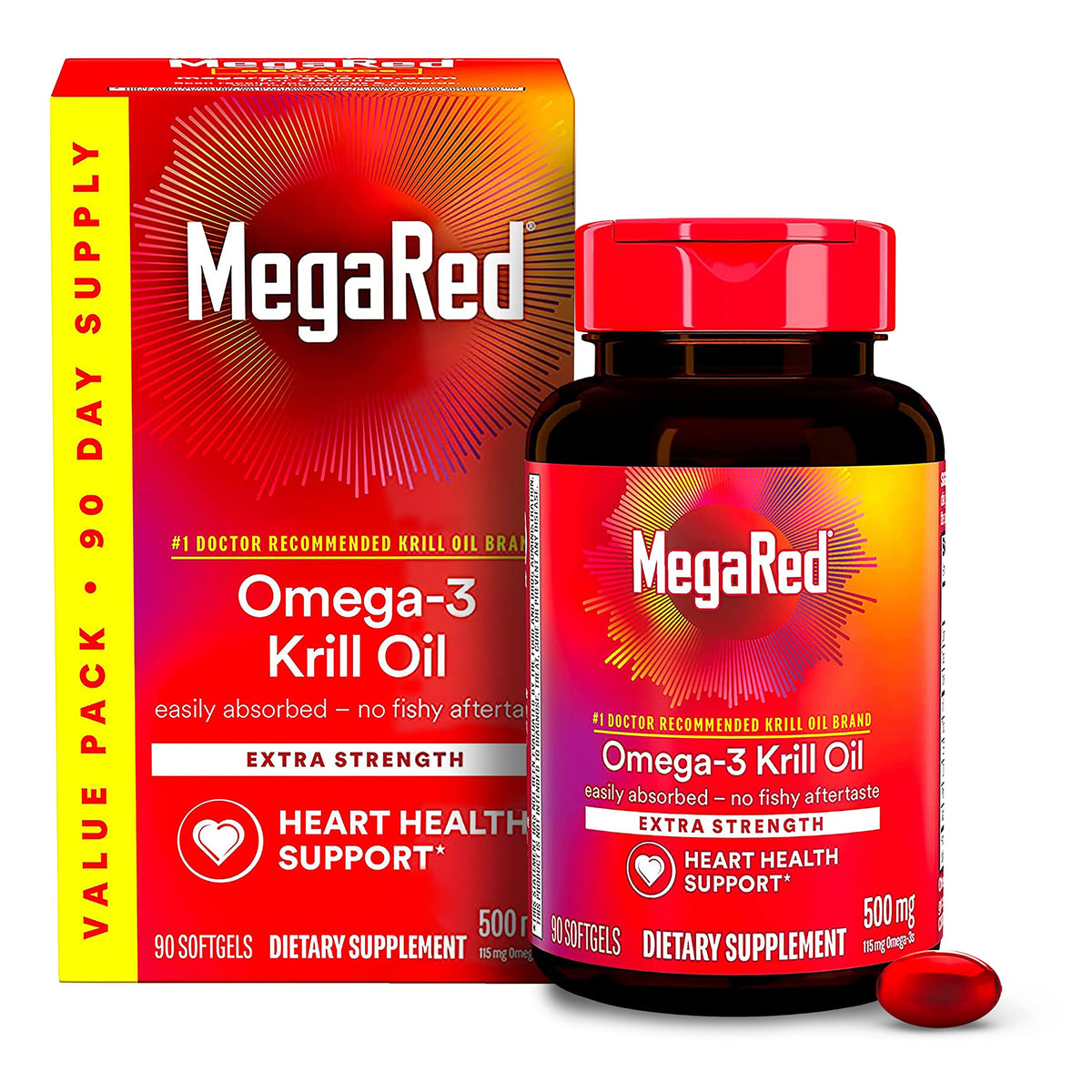500mg Omega 3 Krill Oil Softgels 90ct D433190