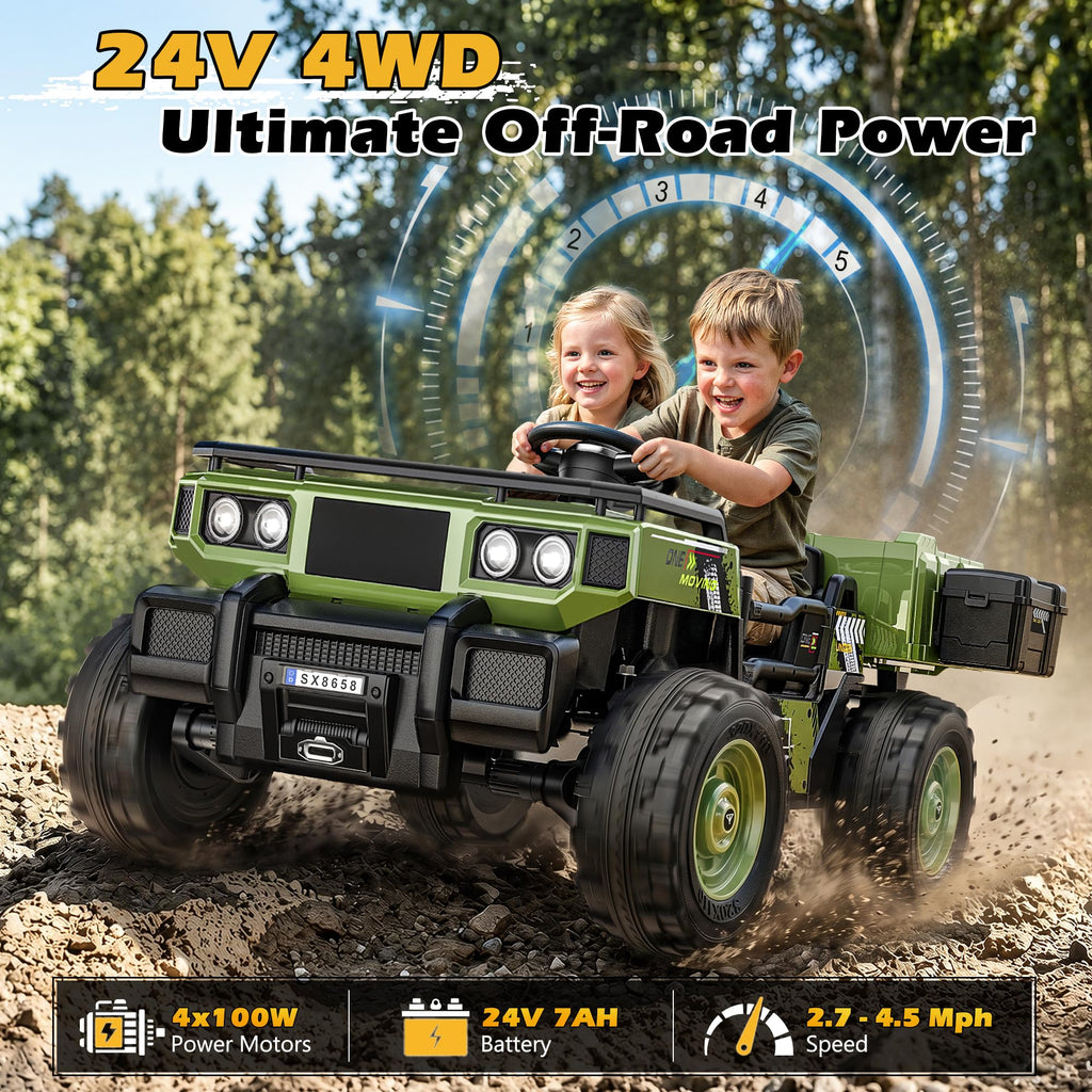 24V 2 Seater Ride On Dump Truck V8739
